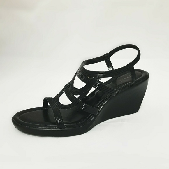 alfani black wedge sandals